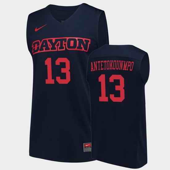 Men Dayton Flyers Kostas Antetokounmpo College Basketball Navy Jersey